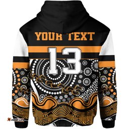 Custom Personalised Tigers Indigenous Hoodie Wests Custom Text and Number