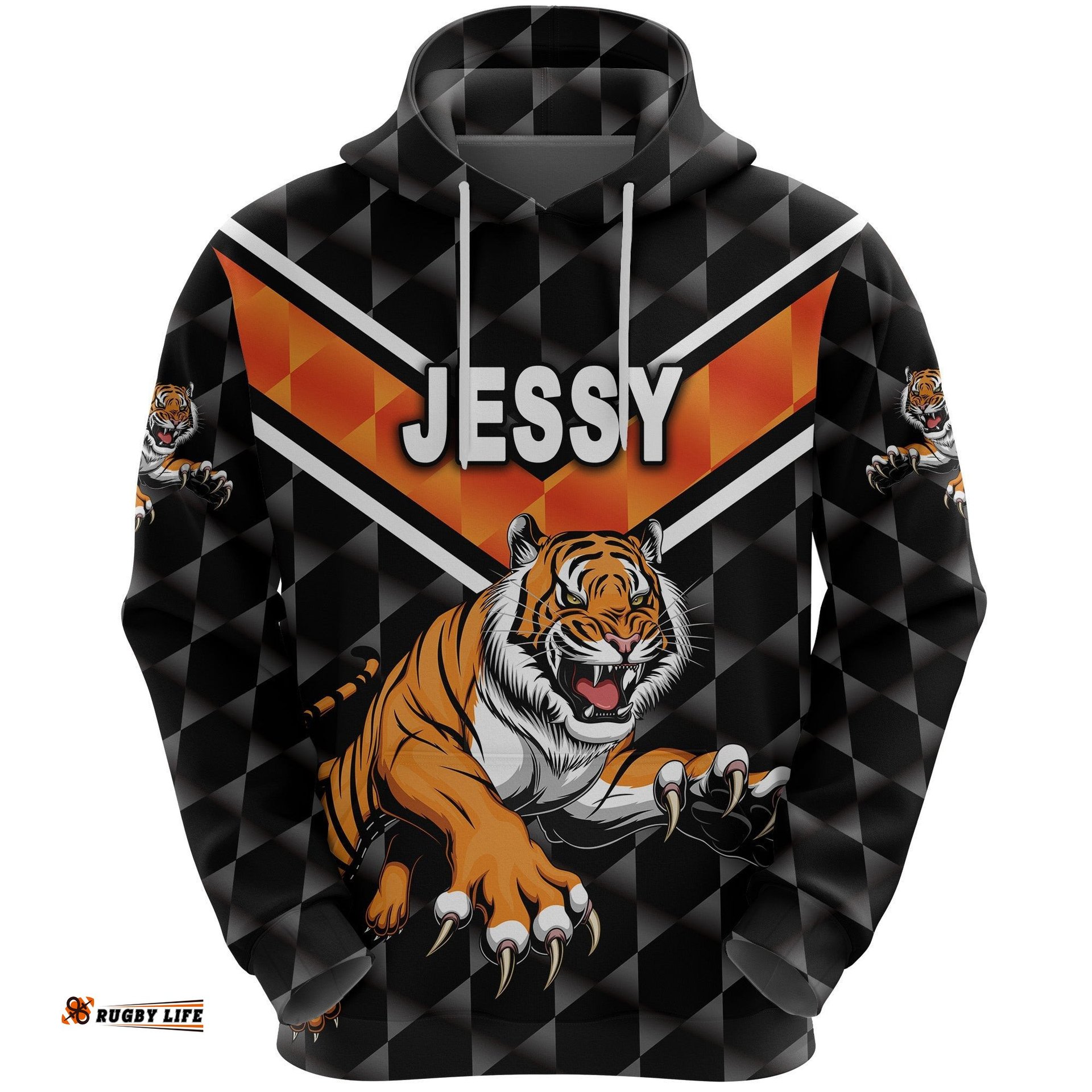 Jessy Wests Tigers Hoodie Original Style Black