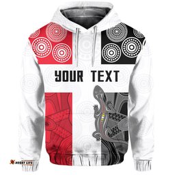 Custom Personalised Saints Football Hoodie St Kilda Indigenous