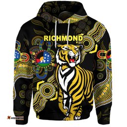 Custom Personalised Richmond Tigers Hoodie NAIDOC Heal Country! Heal Our Nation Indigenous Vibes, Custom Text And Number
