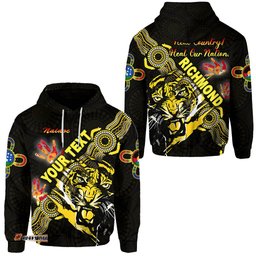 Custom Personalised Richmond Tigers Hoodie NAIDOC Heal Country! Heal Our Nation Powerful