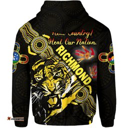 Custom Personalised Richmond Tigers Hoodie NAIDOC Heal Country! Heal Our Nation Powerful