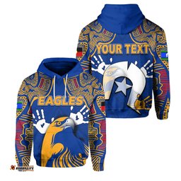 Custom Personalised NAIDOC West Coast Eagles Hoodie Torres Strait Islanders