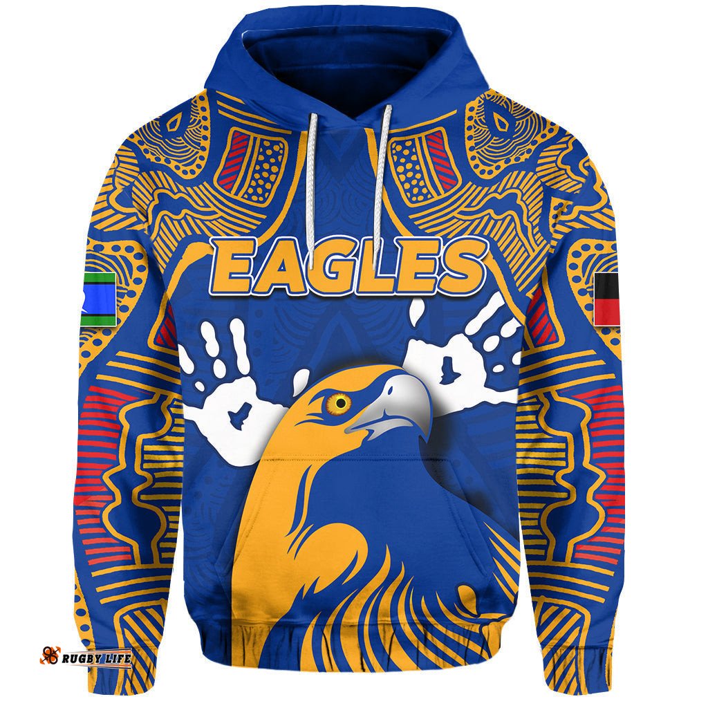 Custom Personalised NAIDOC West Coast Eagles Hoodie Torres Strait Islanders