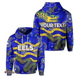 custom personalised parramatta eels hoodie aboriginal tribal style