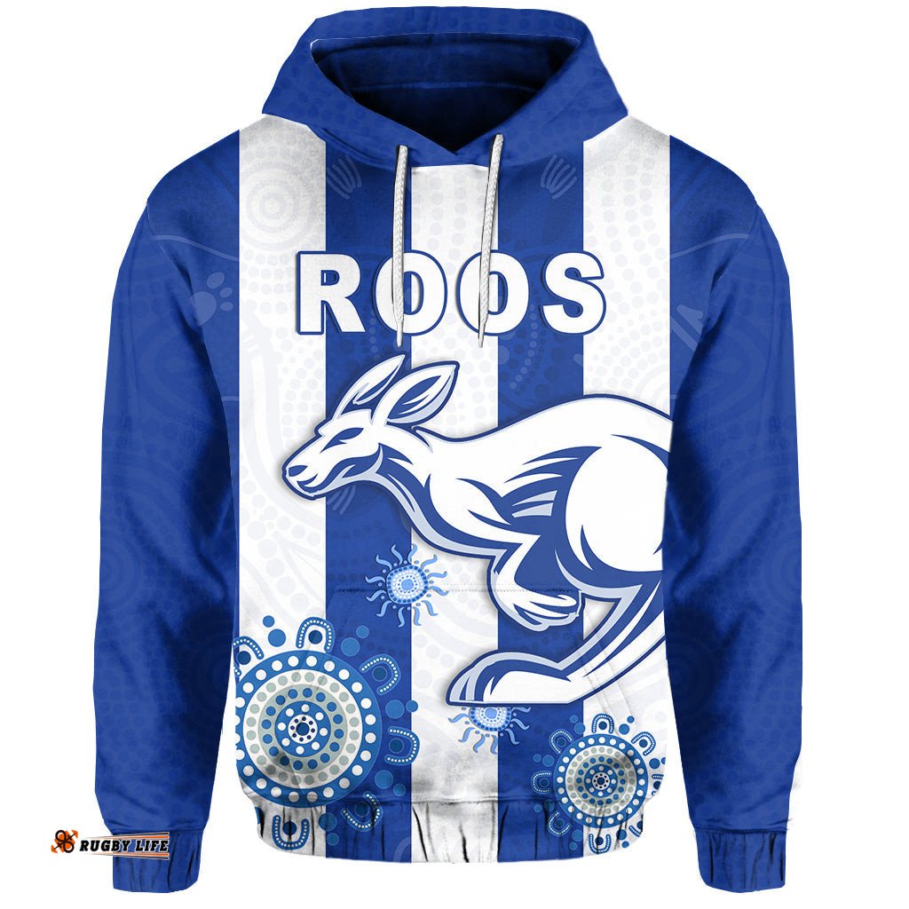 roos football north melbourne hoodie simple indigenous