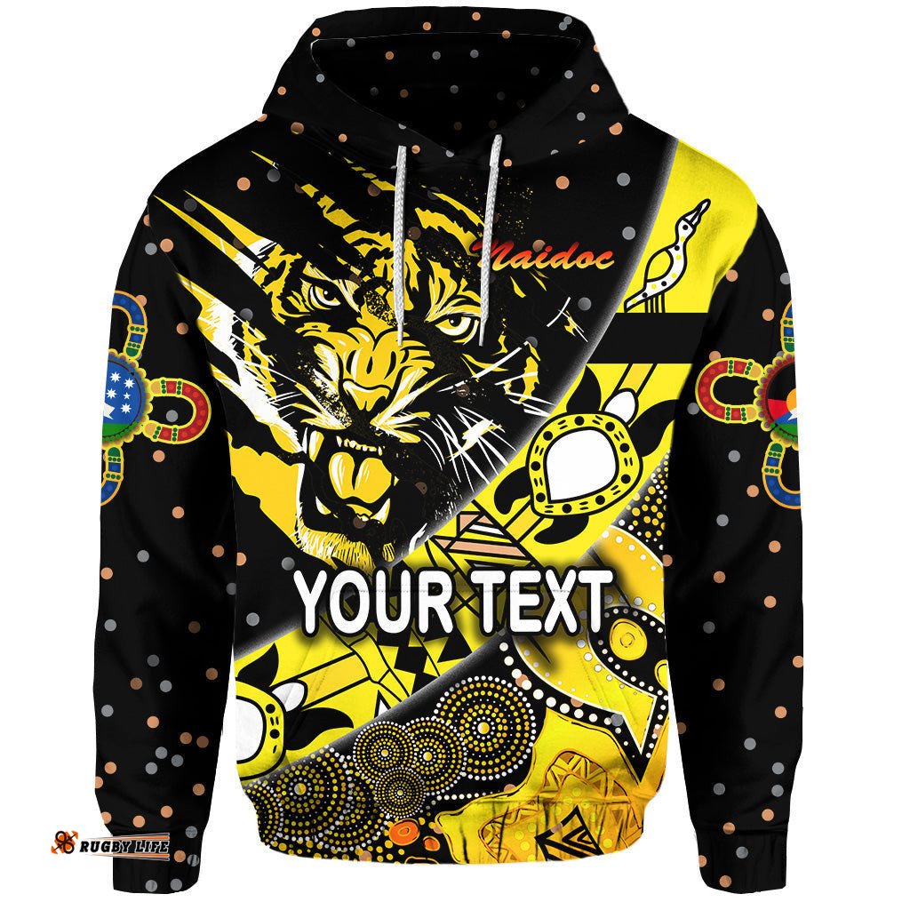 Custom Personalised Richmond Tigers Hoodie NAIDOC Heal Country! Heal Our Nation Dotted