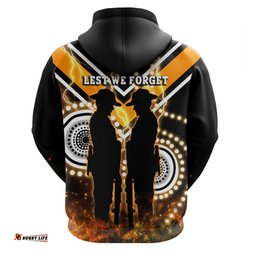 Wests Tigers ANZAC Day Hoodie Version Aboriginal Tiger 3D