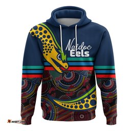 custom personalised eels rugby naidoc week hoodie aboriginal sport style ver2
