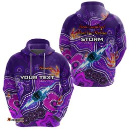 custom personalised melbourne storm hoodie naidoc heal country heal our nation