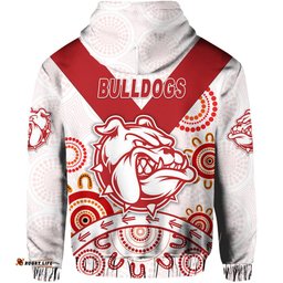 south fremantle football club hoodie bulldogs indigenous version white