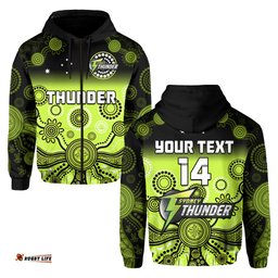 custom text and number thunder hoodie sydney gradient aboriginal art
