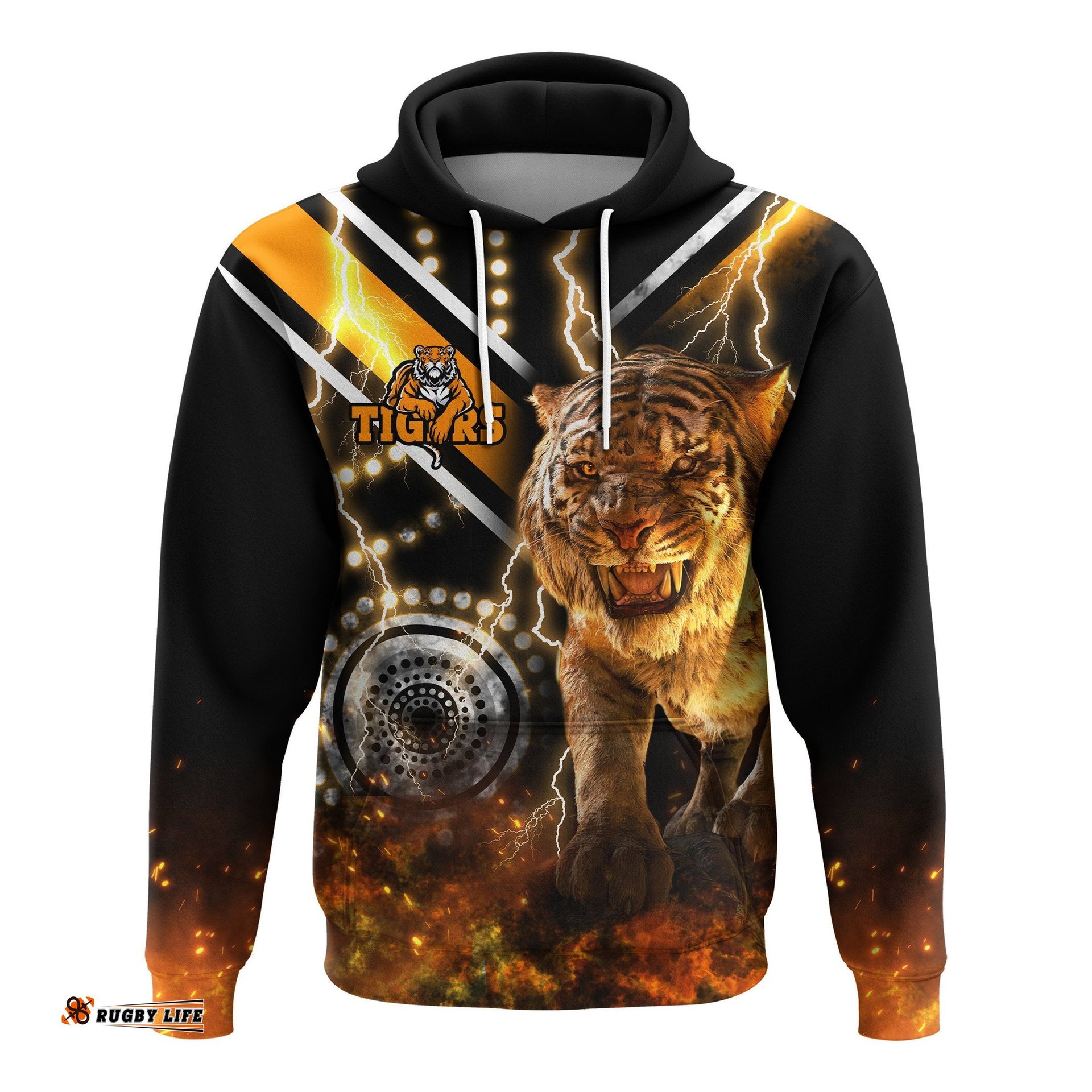 Wests Tigers Hoodie Version Aboriginal Tiger 3D