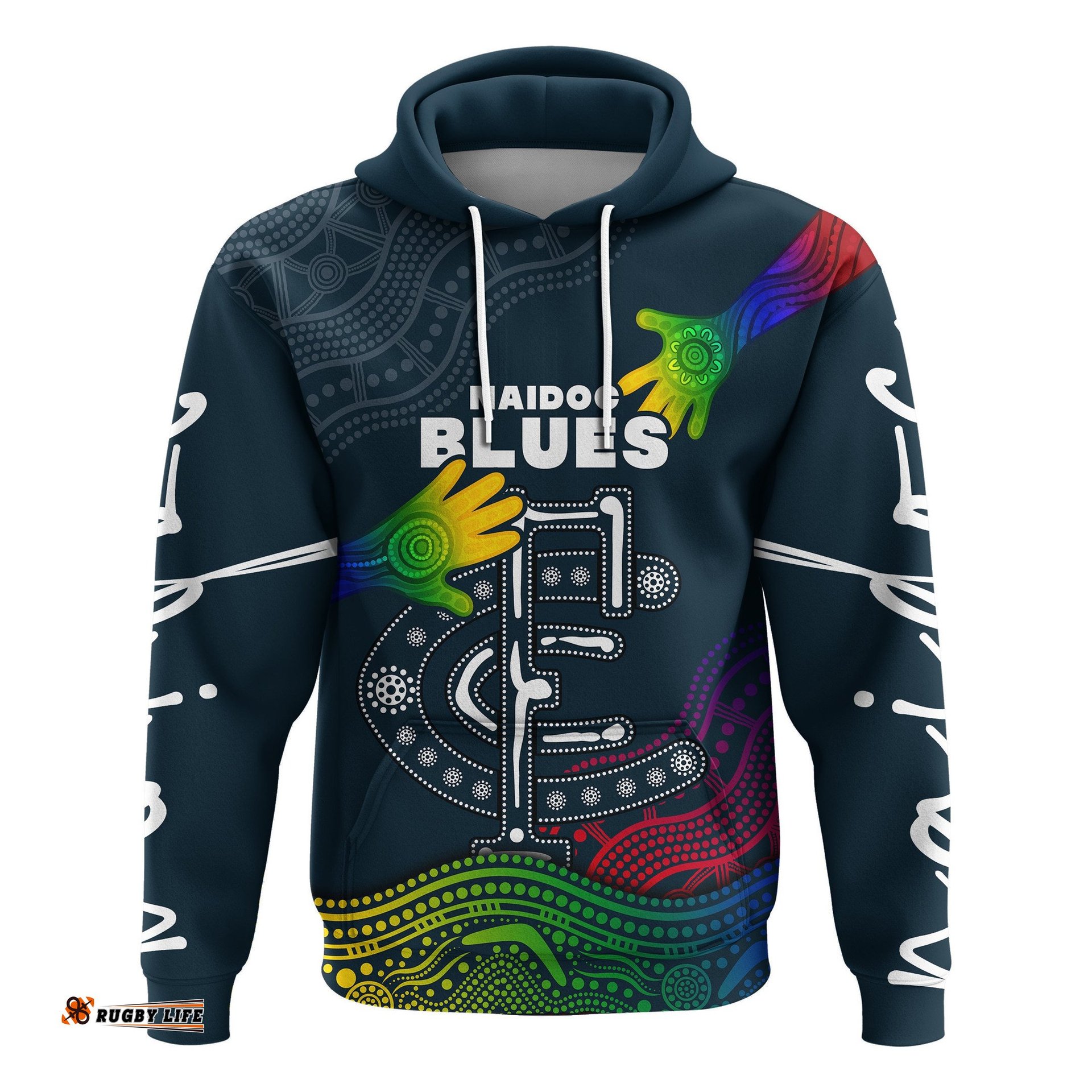 Custom Personalised Blues NAIDOC Week Hoodie Aboriginal Special Style