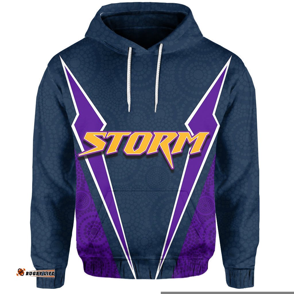 custom personalisedmelbourne storm hoodie aboriginal dot circles patterns