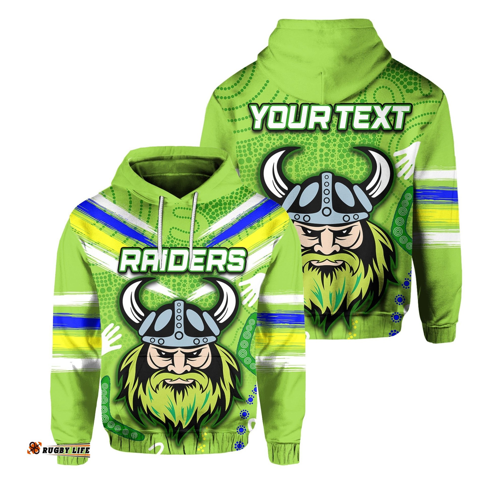 custom personalised raiders hoodie aboriginal simple