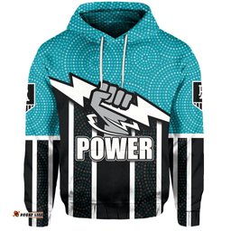 Port Adelaide Hoodie Power Aboriginal Dot Circles