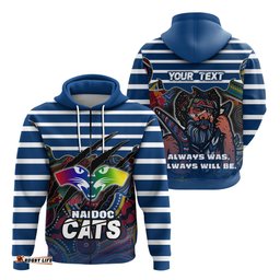 Custom Personalised Geelong NAIDOC Week Hoodie Cats Aboriginal Version Special