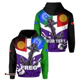 Custom Personalised NAIDOC Fremantle Hoodie Freo Flag