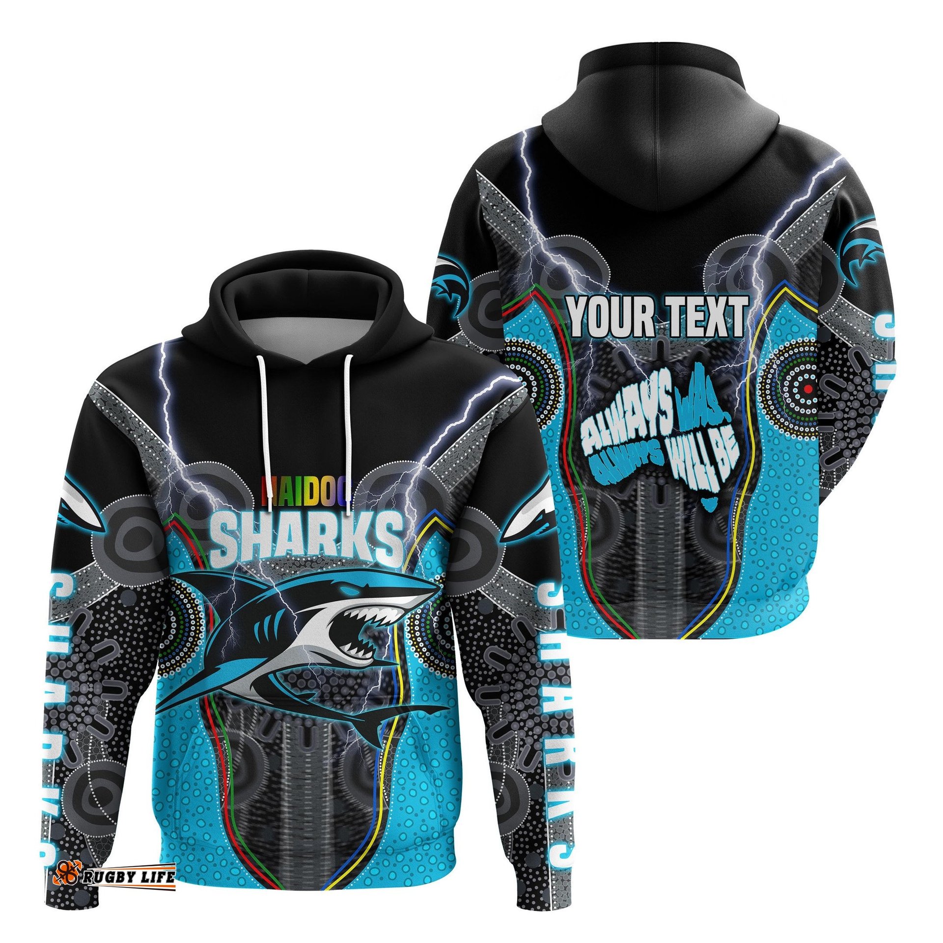 custom personalised cronulla sutherland sharks hoodie naidoc week special style