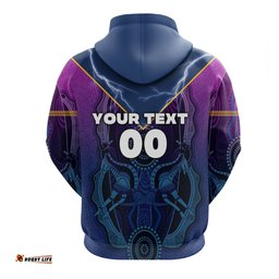 custom personalised melbourne storm rugby hoodie aboriginal sport style