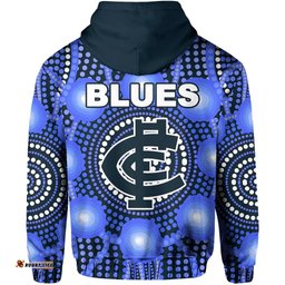 Custom Personalised Blues Hoodie Carlton Bright Indigenous