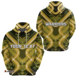 custom personalised new zealand warriors rugby hoodie original style gold