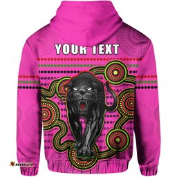 custom personalised panthers indigenous hoodie version pink alternate