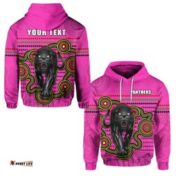 custom personalised panthers indigenous hoodie version pink alternate