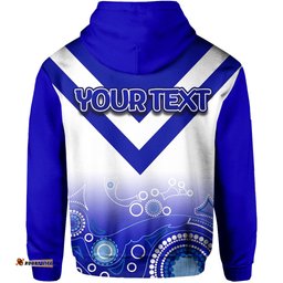 custom personalised bulldogs all over hoodie aboriginal simple