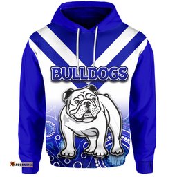 custom personalised bulldogs all over hoodie aboriginal simple