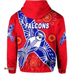 west perth football club hoodie falcons indigenous version red
