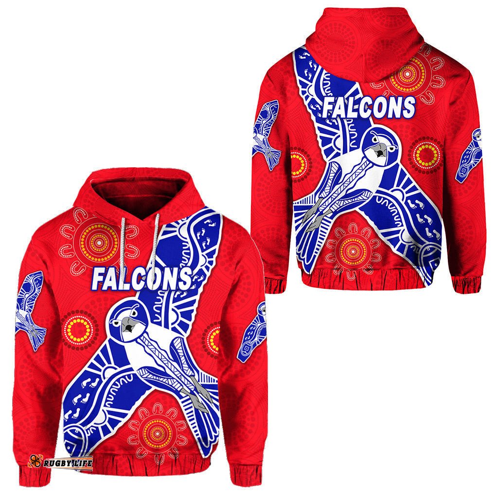 west perth football club hoodie falcons indigenous version red