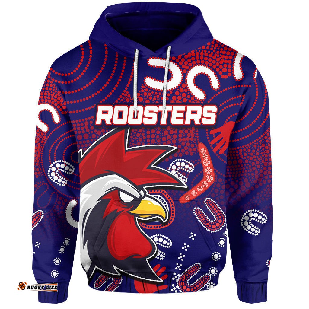 Custom Personalised Roosters Hoodie Indigenous No.1