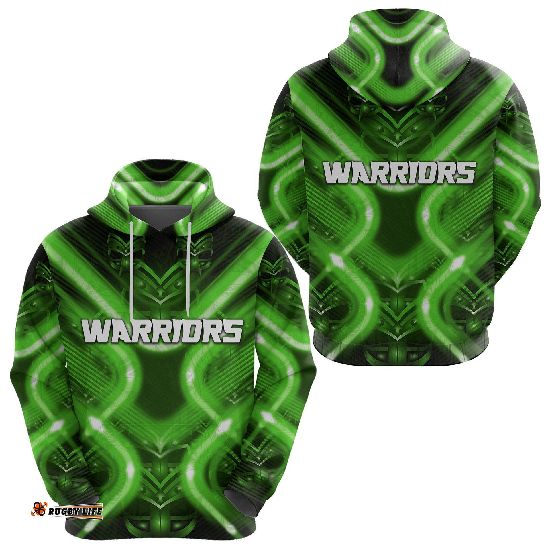 new zealand warriors rugby hoodie original style green