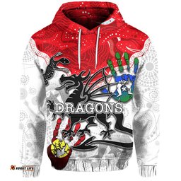 NAIDOC St. George Illawarra Dragons Hoodie Tribal Style