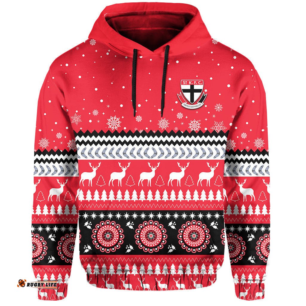 saints christmas hoodie indigenous st kilda football