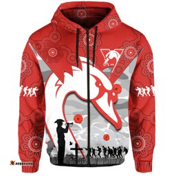 custom text and number swans football anzac hoodie sydney indigenous camouflage art