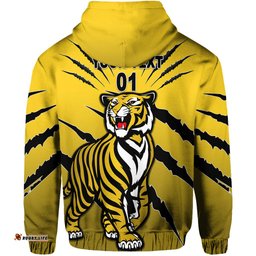 Custom Personalised Richmond Tigers Hoodie Original Version Yellow, Custom Text And Number