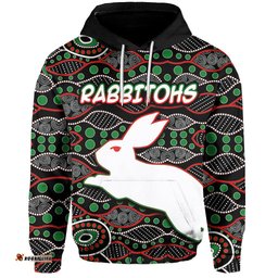 custom personalised south sydney rabbitohs hoodie aboriginal patterns
