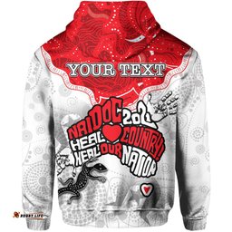 Custom Personalised NAIDOC St. George Illawarra Dragons Hoodie Tribal Style