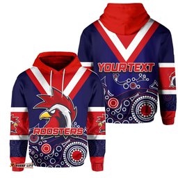 Custom Personalised Roosters Hoodie Aboriginal
