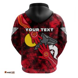 Custom Personalised Bombers NAIDOC Week Hoodie Essendon Aboriginal Special Ver.2