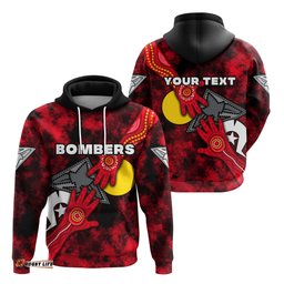Custom Personalised Bombers NAIDOC Week Hoodie Essendon Aboriginal Special Ver.2