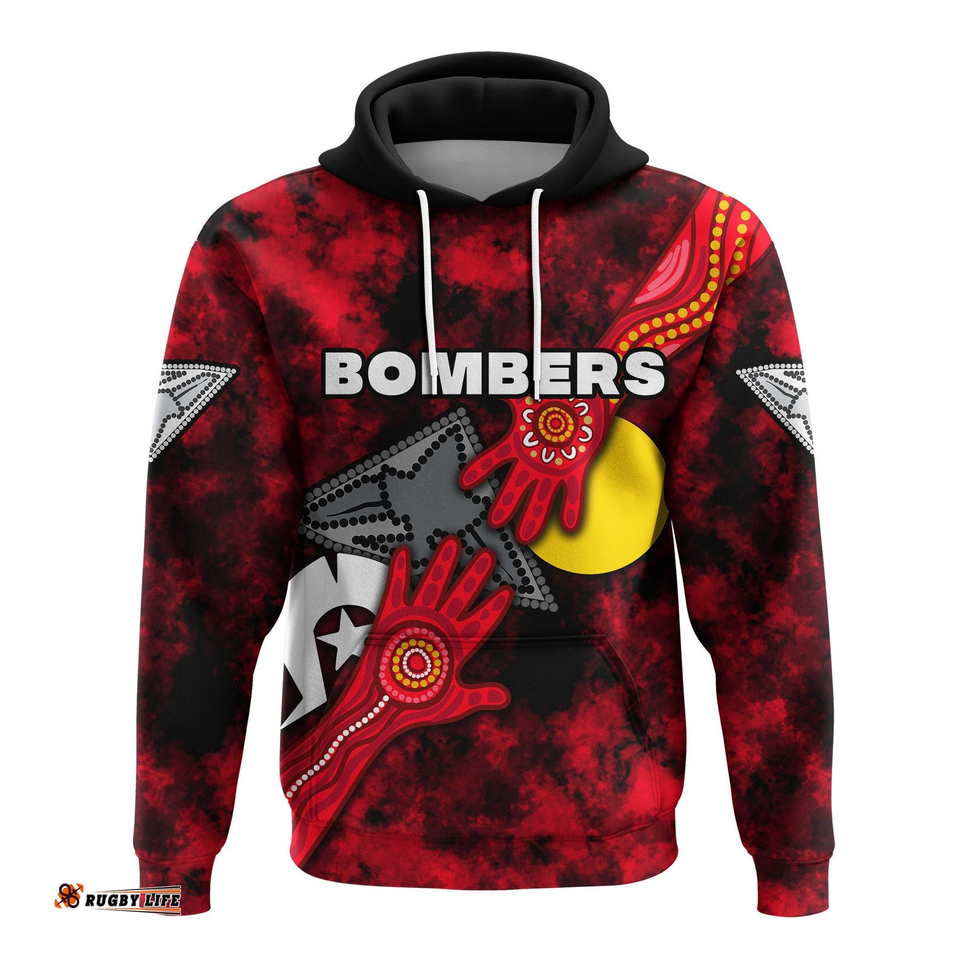 Custom Personalised Bombers NAIDOC Week Hoodie Essendon Aboriginal Special Ver.2