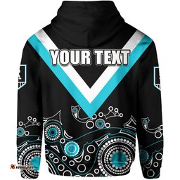 custom personalisedport adelaide hoodie power aboriginal simple