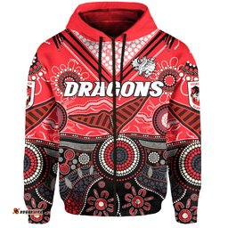 custom text and number dragons rugby hoodie indigenous pattern artsy version