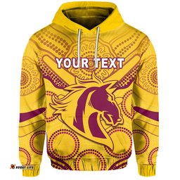 custom personalised broncos indigenous hoodie gold