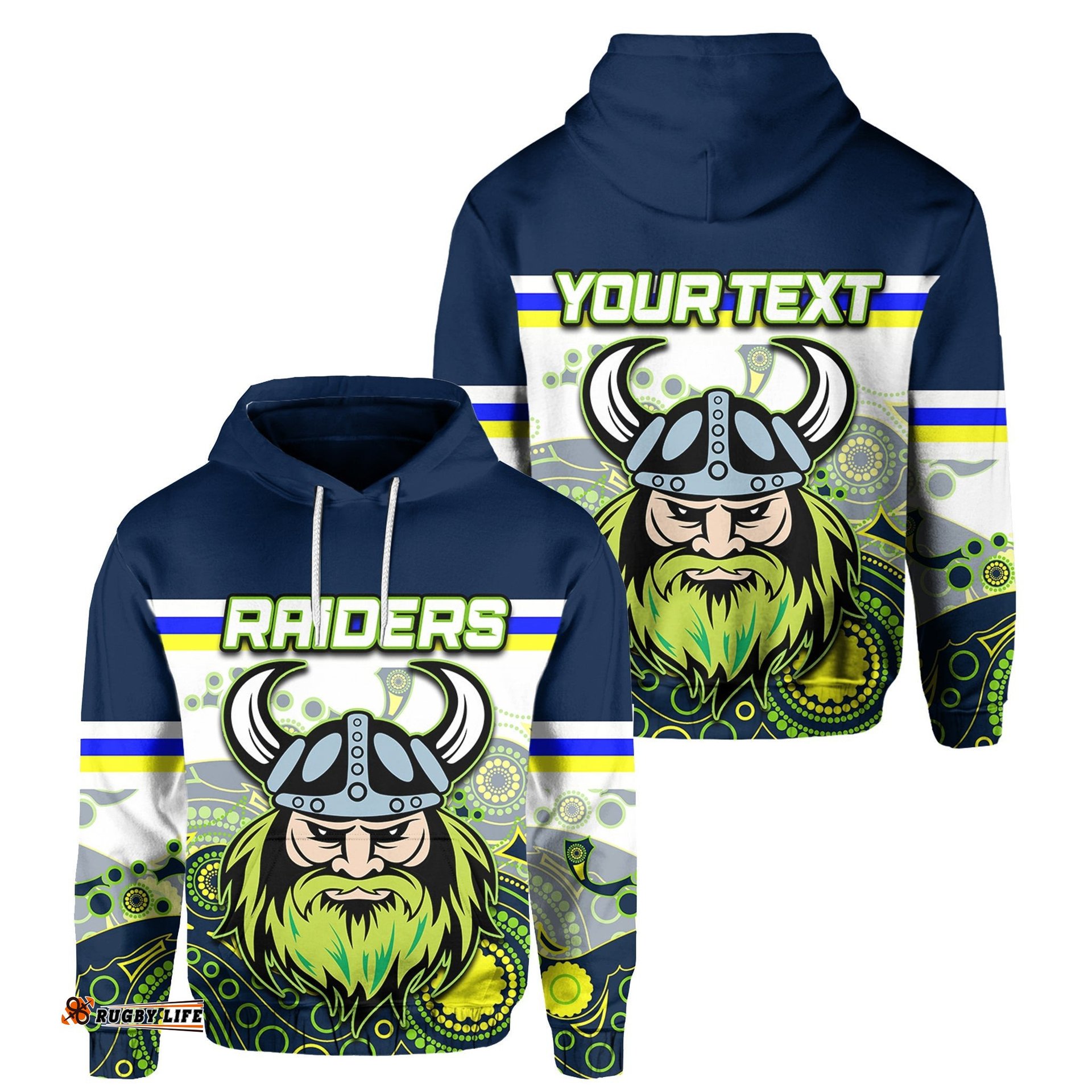 custom personalisedraiders hoodie personalise style no2