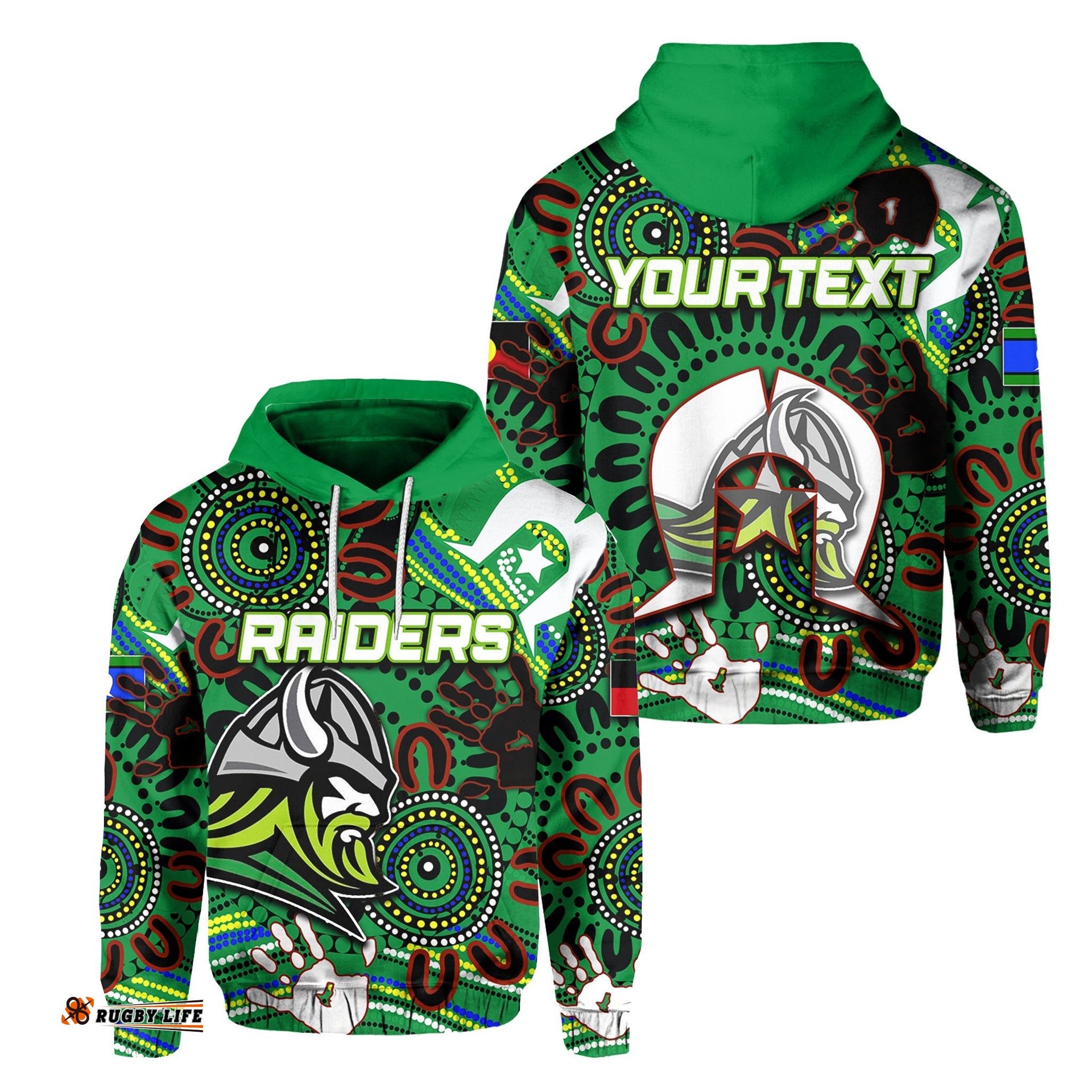 custom personalised naidoc raiders hoodie torres strait islander